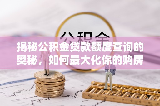 亭湖揭秘公积金贷款额度查询的奥秘，如何最大化你的购房资金